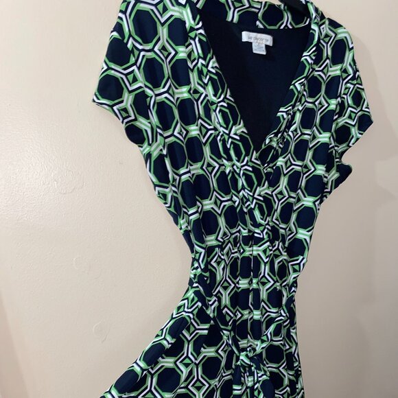 Liz Claiborne Geometric Patterned Midi Dress - Picture 3 of 6